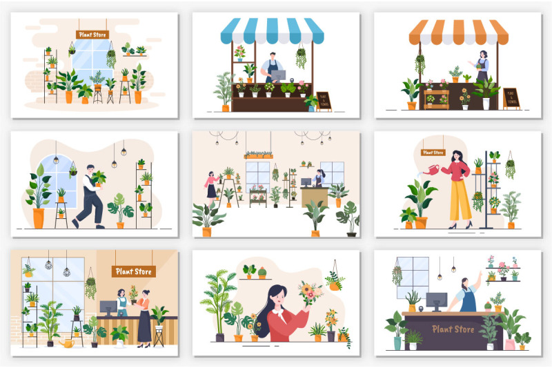 22-flowers-store-and-plants-shop-background-illustration