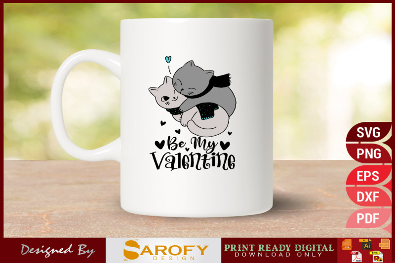 be-my-valentine-cat-lovers-tshirt-design