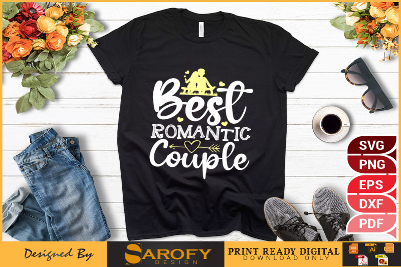 best-romantic-couple-svg-t-shirt-design