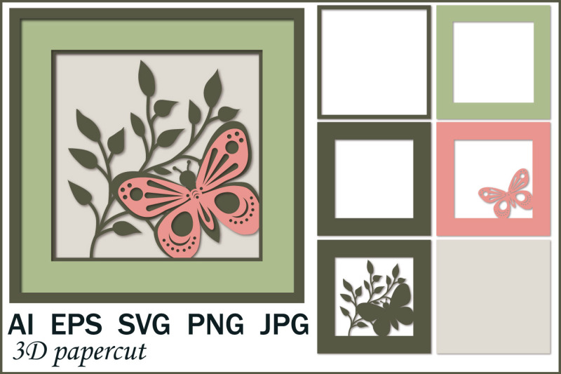 3d-postcard-butterfly-papercut-svg