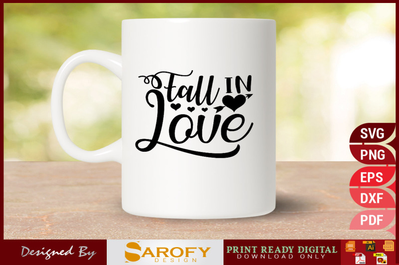 fall-in-love-svg-valentine-tshirt-design