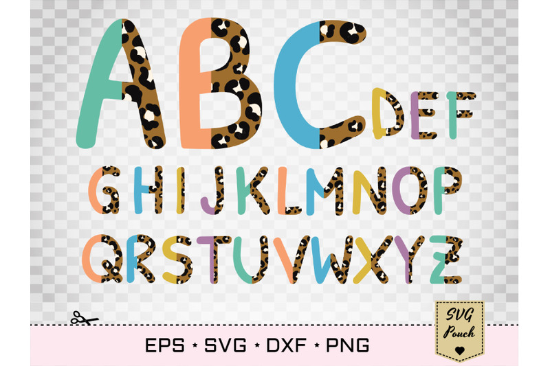 leopard-colorful-half-font-svg