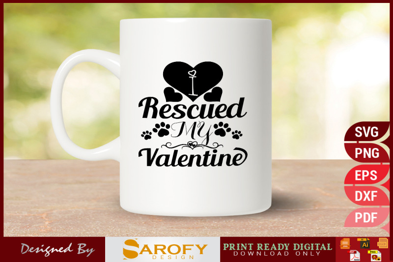 i-rescued-my-valentine-lovely-design-svg