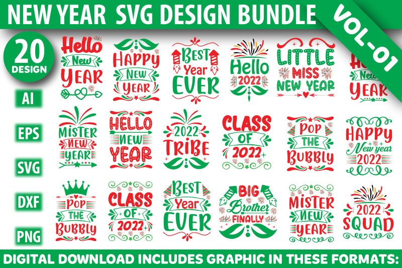 new-year-svg-design-bundle