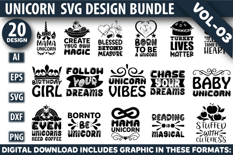 unicorn-svg-design-bundle