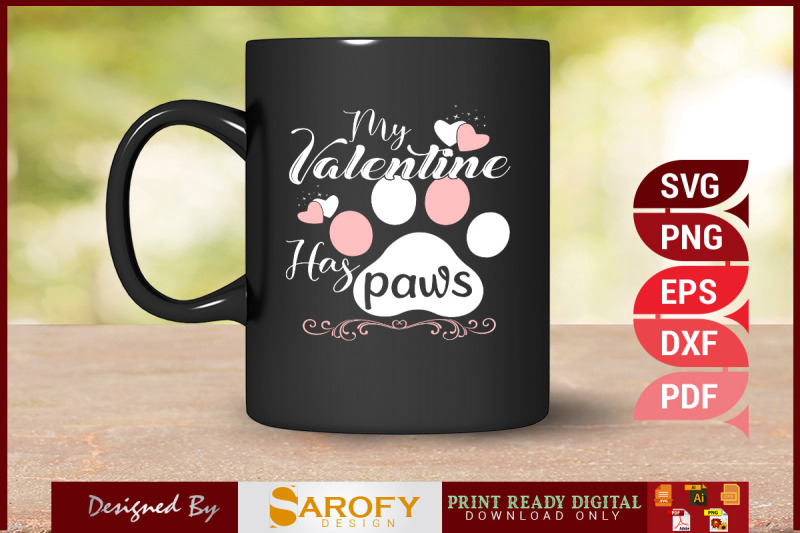 my-valentine-has-paws-design-for-cat-svg