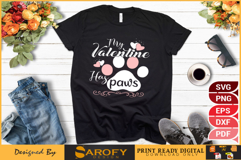 my-valentine-has-paws-design-for-cat-svg