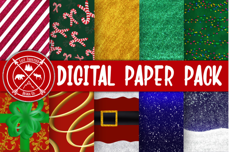 christmas-digital-paper-pack