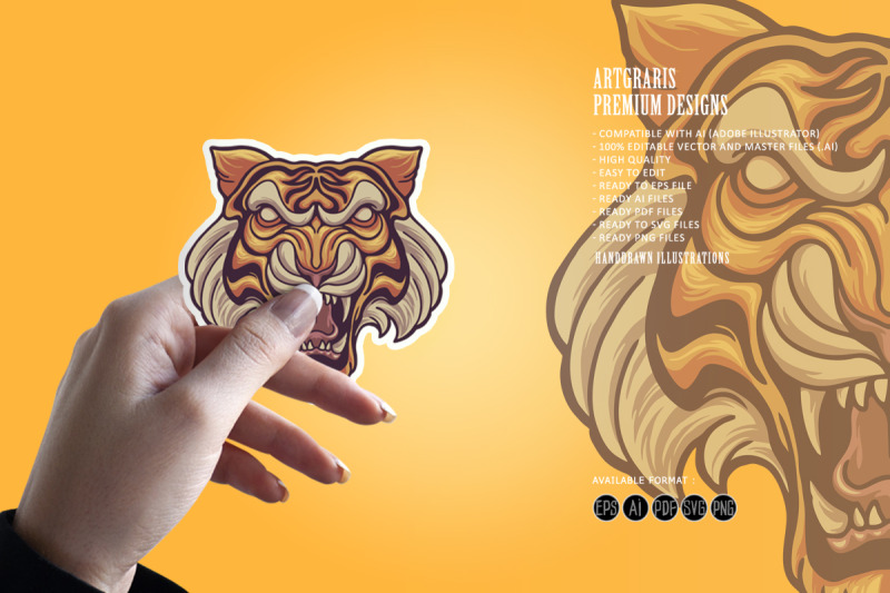 head-tiger-classic-vintage-mascot-illustrations