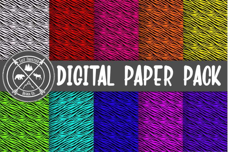 colored-zebra-digital-papers