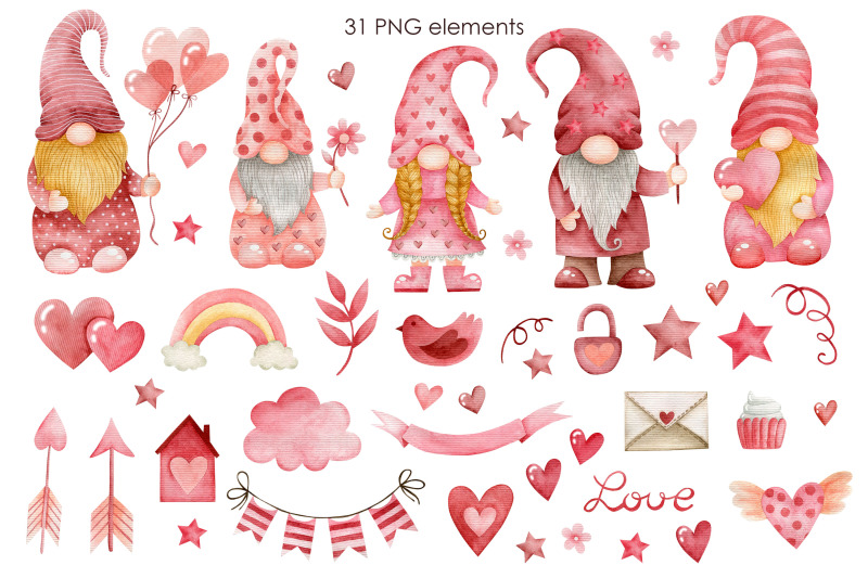 watercolor-valentines-gnomes-clipart