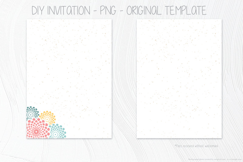 pompon-flowers-white-invitation-template