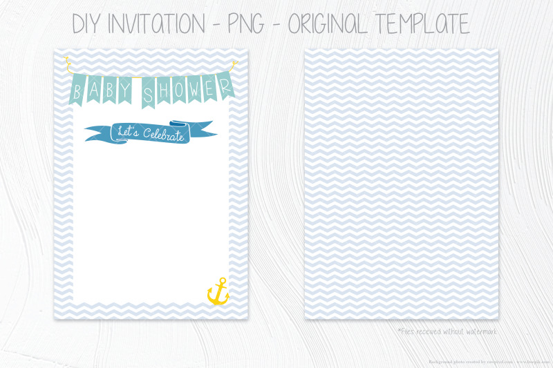 sailor-flags-and-anchor-blue-invitation-template