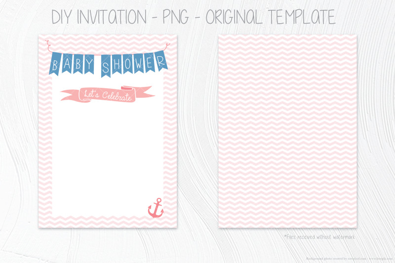 sailor-flags-and-anchor-pink-invitation-template