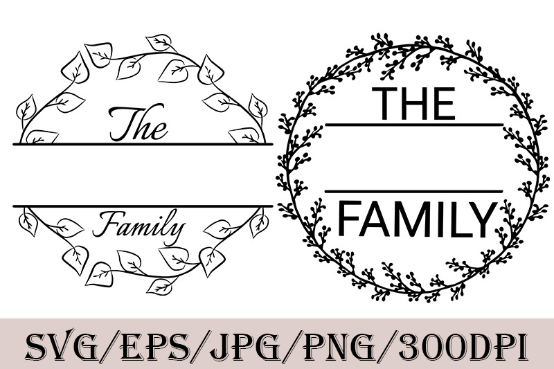 Family monogram frames , SVG, family clip art, ornament 2 By ...