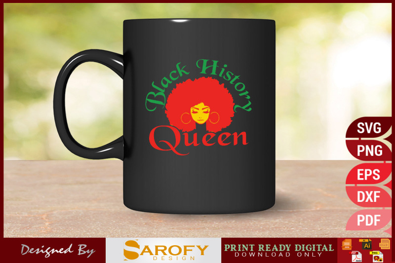 black-history-queen-t-shirt-design-svg