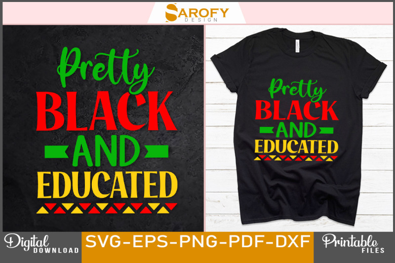 pretty-black-and-educated-t-shirt-design