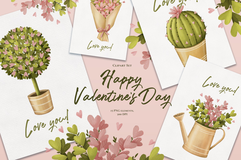 happy-valentine-day-clipart-plants-collection-png-300-dpi