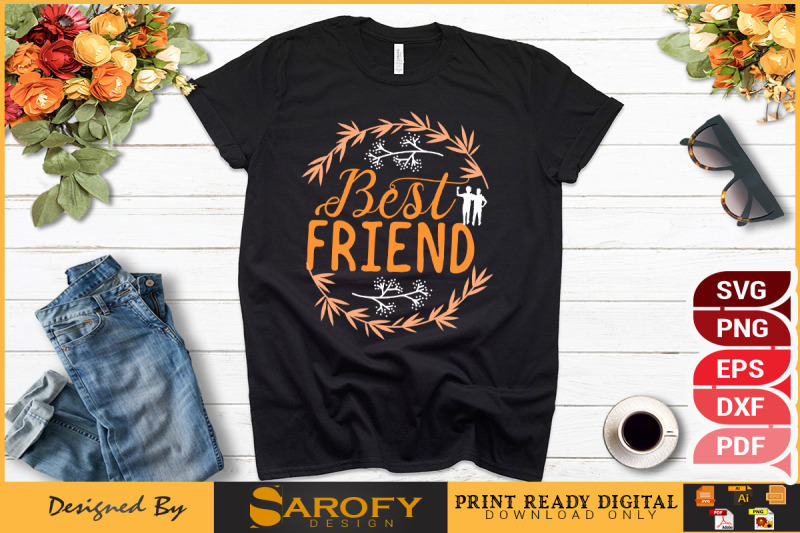 best-friend-friendship-day-t-shirt-design