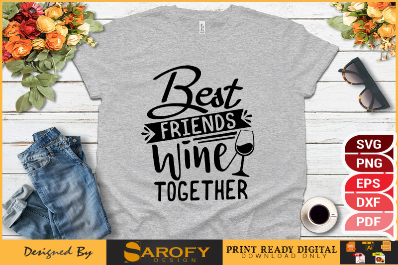 best-friends-and-wine-lovers-design-svg