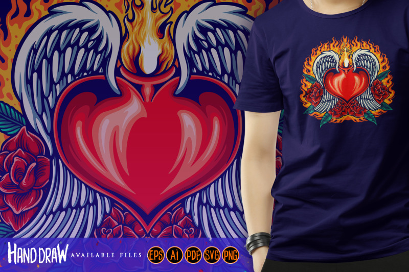 heart-angel-fiery-with-red-rose-blooms