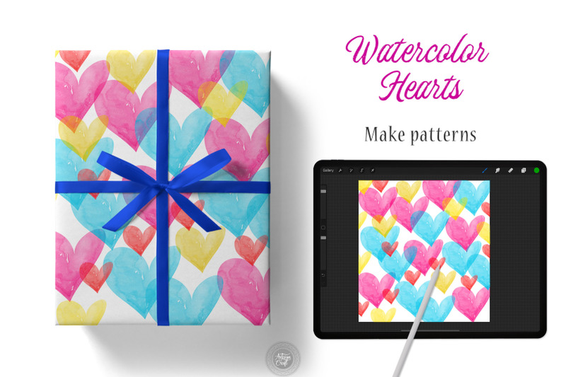 procreate-stamps-watercolor-heart-procreate-brushes-procreate-valent