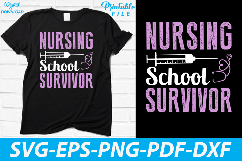 nursing-school-survivor-t-shirt-design