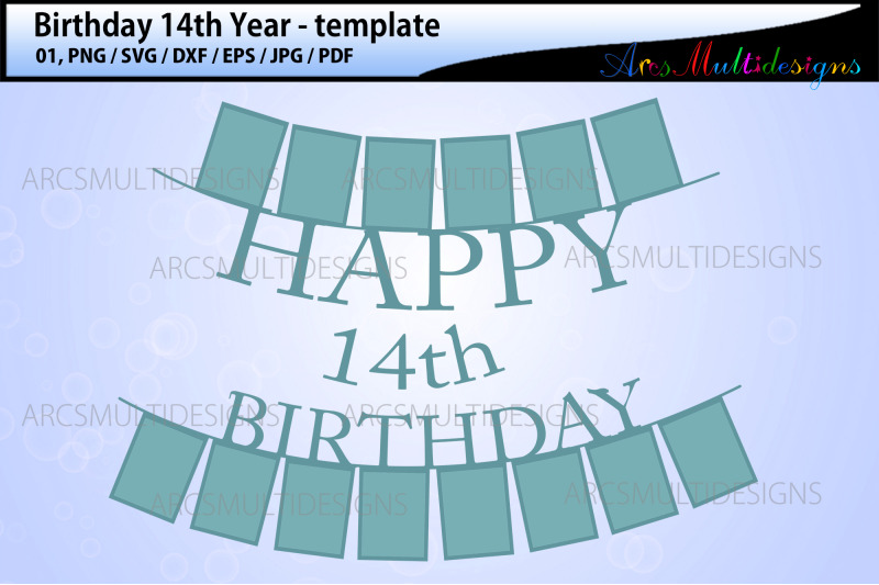 birthday-14th-year-template