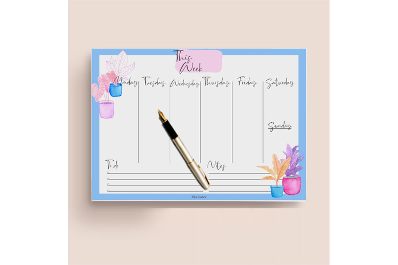 printable-planner-pack-plant-lady-7-pack-a4-planner-daily-organize