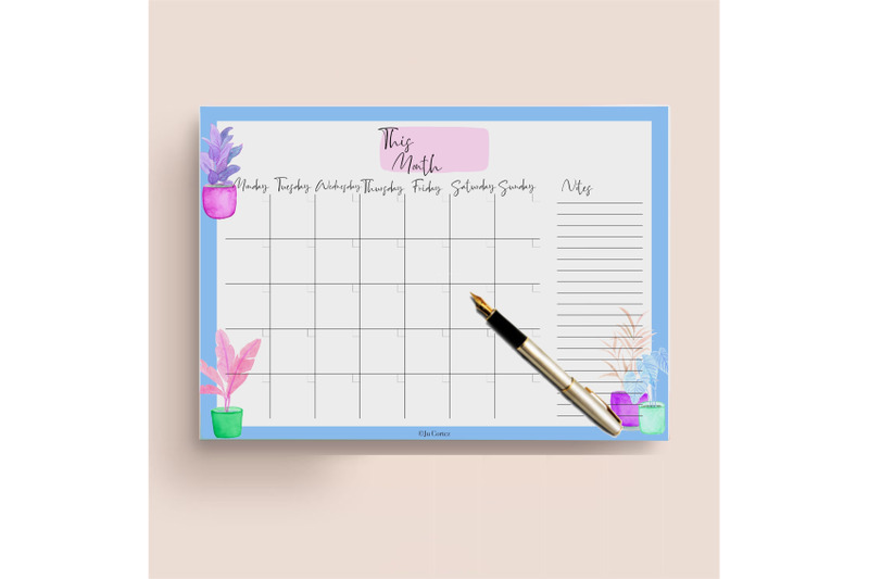 printable-planner-pack-plant-lady-7-pack-a4-planner-daily-organize