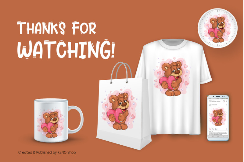 cute-teddy-bear-with-heart-t-shirt-png-svg