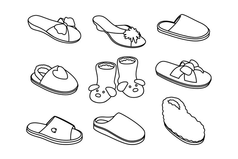 slippers-sketches-set