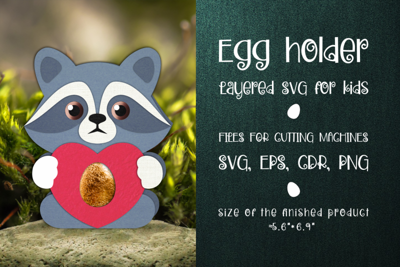 raccoon-chocolate-egg-holder-template-svg