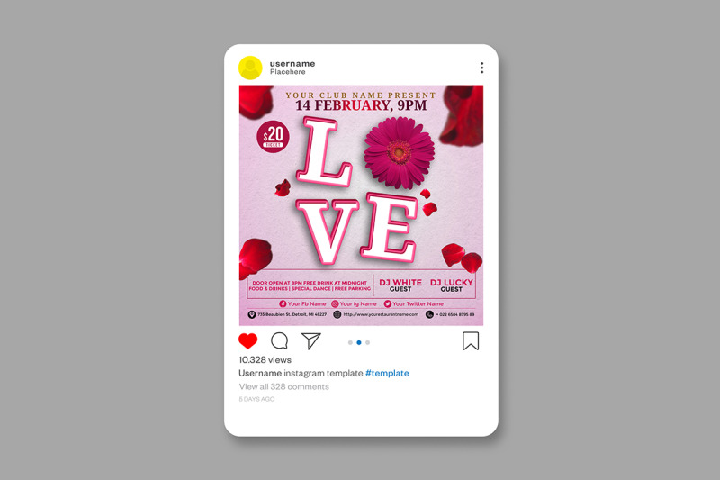 love-flyer-template