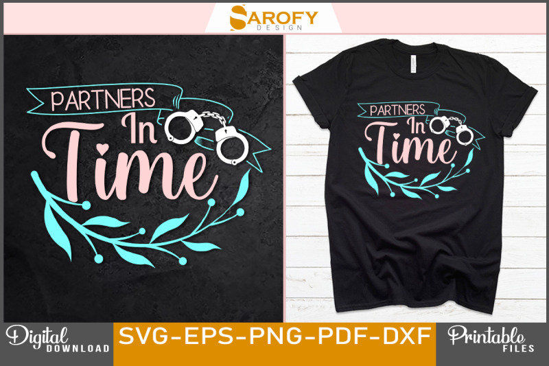 partners-in-time-friends-t-shirt-design
