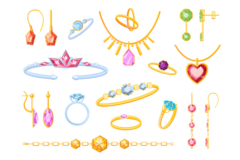 jewel-accessory-items-golden-earrings-rings-bracelet-and-pendant-c