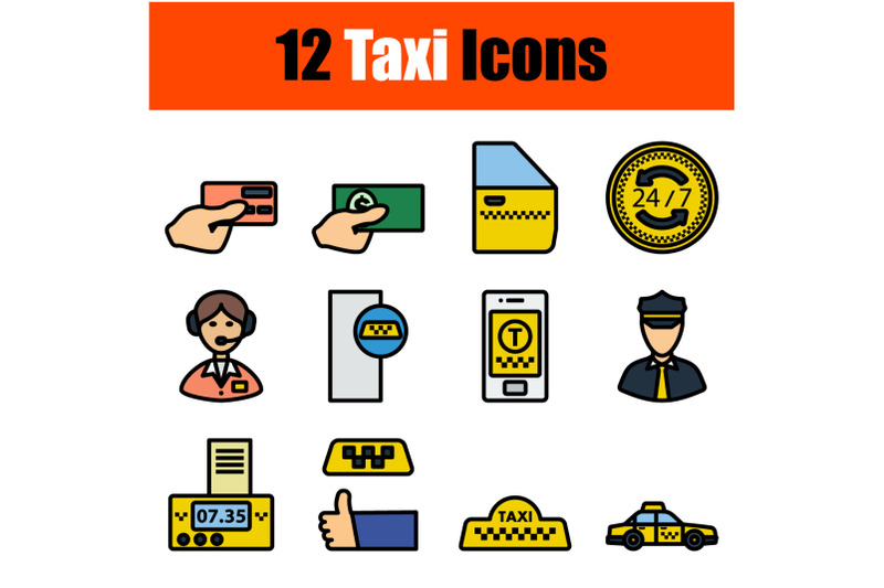 taxi-icon-set