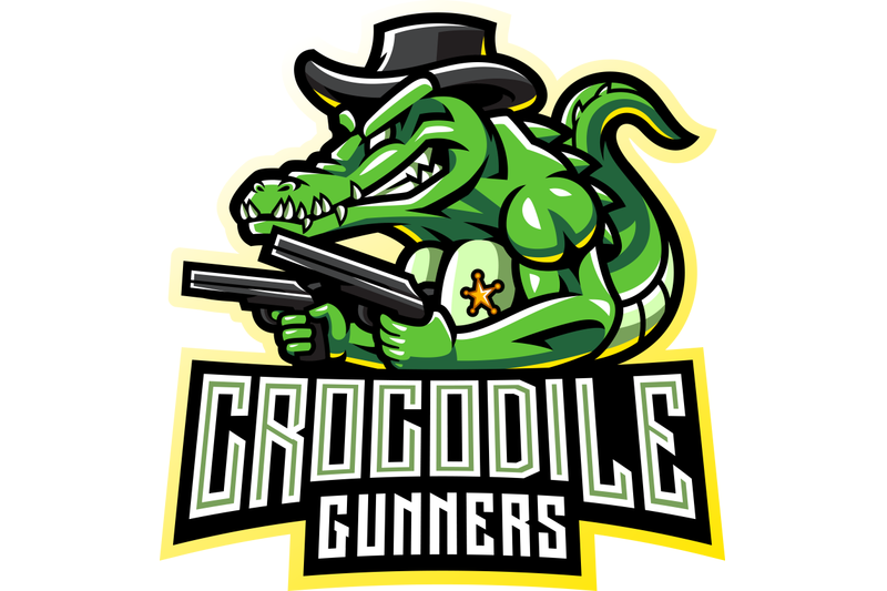 crocodile-gunners-nbsp-esport-mascot-logo