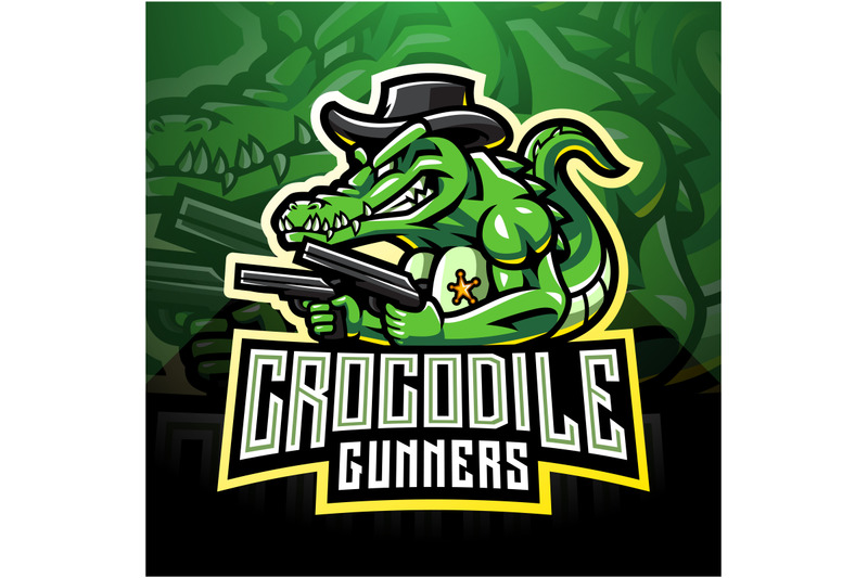 crocodile-gunners-nbsp-esport-mascot-logo