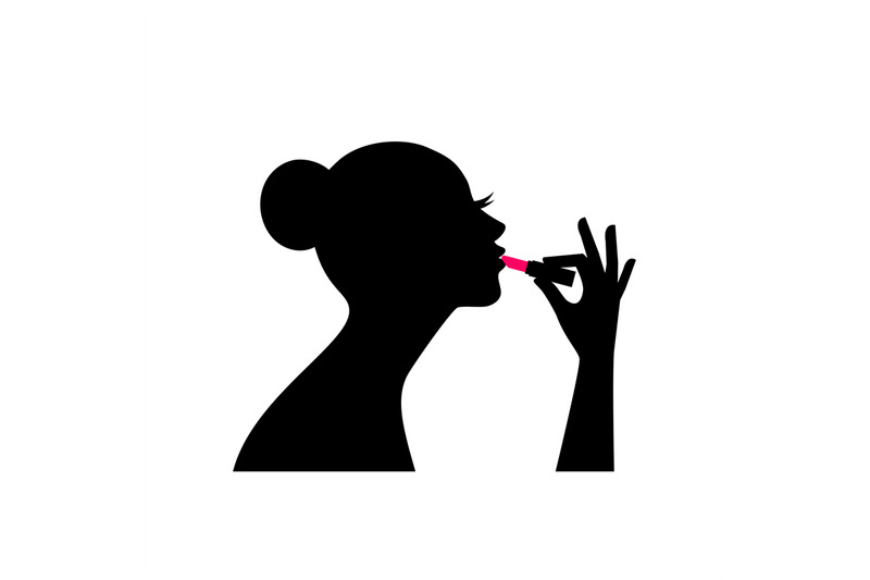 silhouette-of-female-with-lipstick