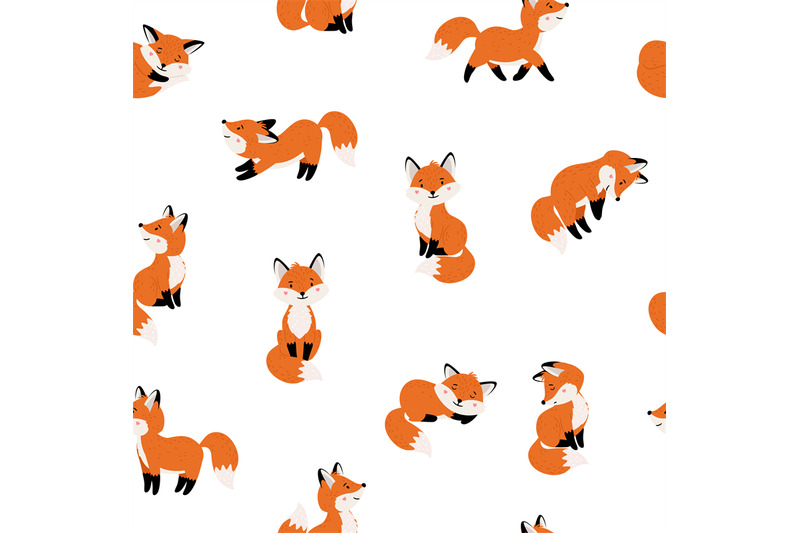 cute-foxes-seamless-pattern