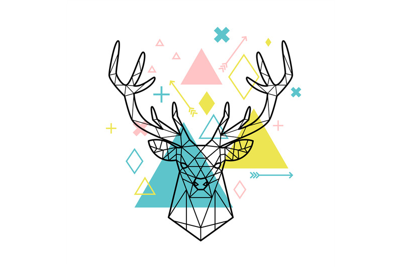 geometric-head-of-deer