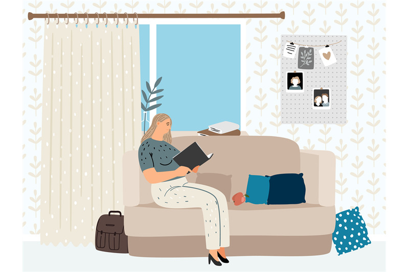 girl-reading-in-cozy-living-room