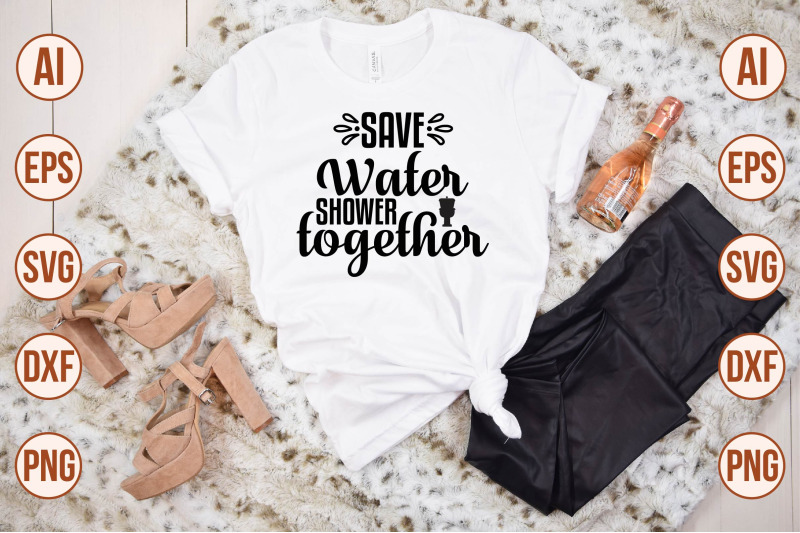 save-water-shower-together-svg