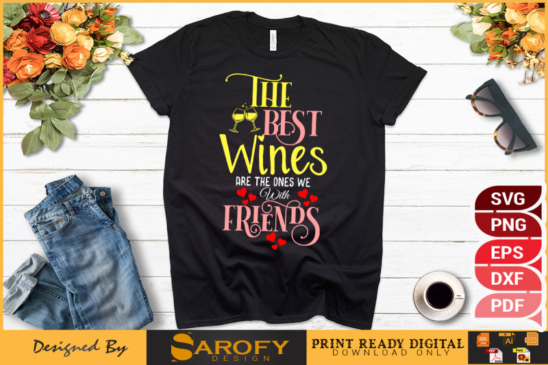 best-friend-and-wine-lover-t-shirt