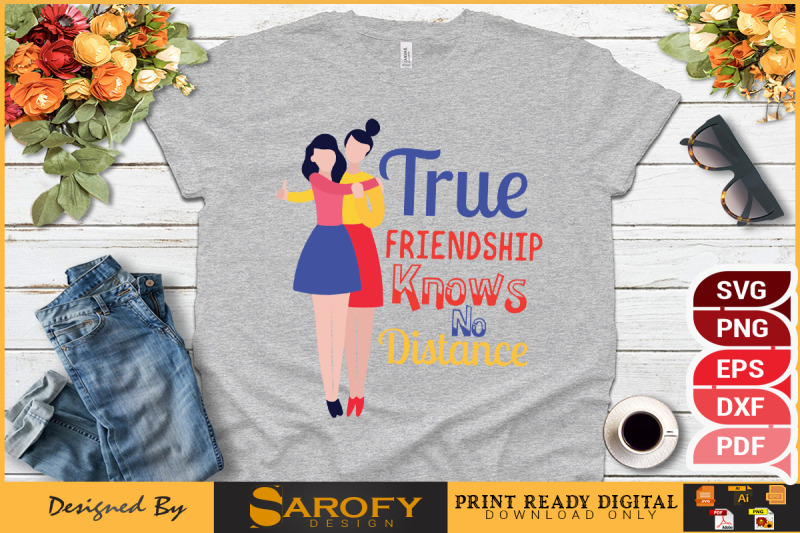 true-friends-knows-no-distance-t-shirt