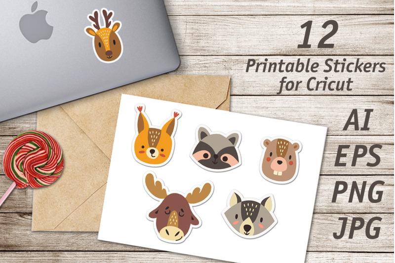 cute-faces-of-forest-animals-printable-stickers-for-cricut