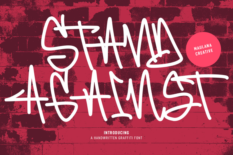 stand-against-handwritten-graffiti-font