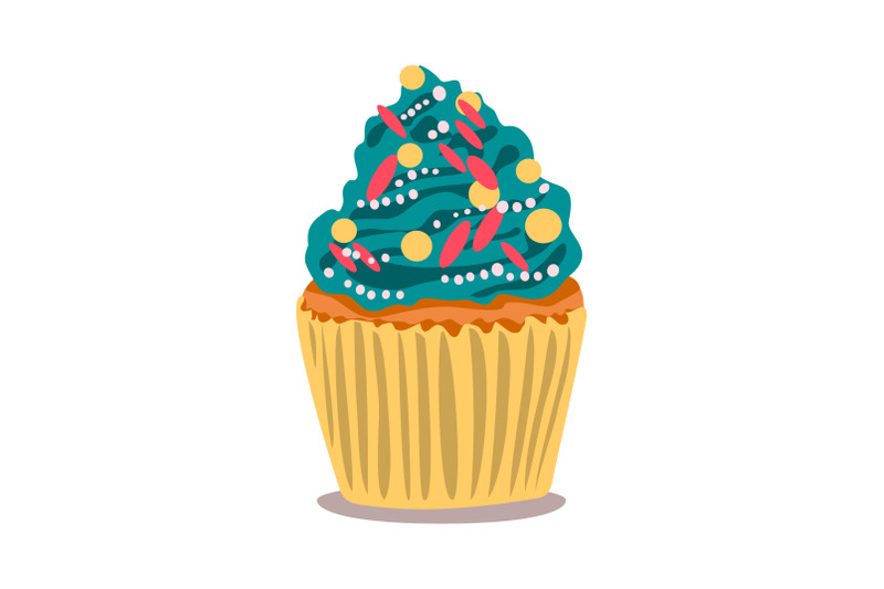 cartoon-cupcake-with-colorful-shavings-and-blue-cream-decoration-muff