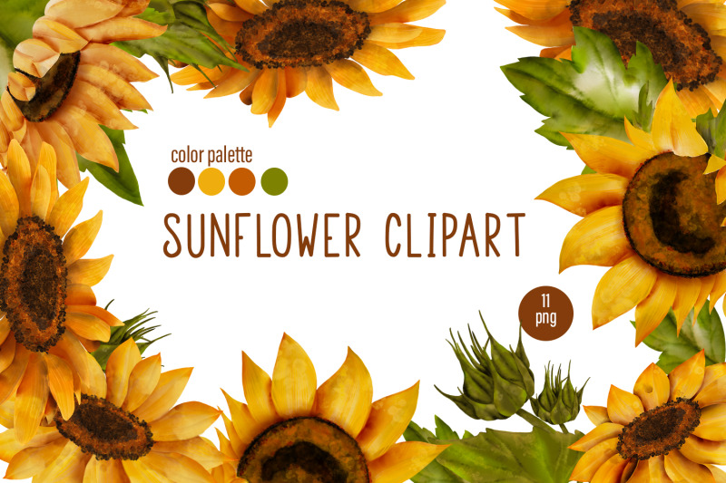 sunflower-yellow-flowers-clipart